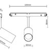 MAGNET LED siinivalgusti OSAKA 15W, 3000K, Ø60x162mm, valge - Image 6