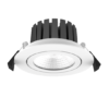 LED Süvisvalgusti suunatav ümar CL102 seeria, 13W, 3000K, 60°, IP65, Triac DIM, valge