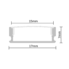 Alumiiniumprofiil 3m, pinnapealne 17 x 7mm, hõbe - Image 2