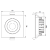 LED Süvisvalgusti suunatav ruut CL104 seeria, 8W, 4000K, 60°, IP65, Triac DIM, valge - Image 7