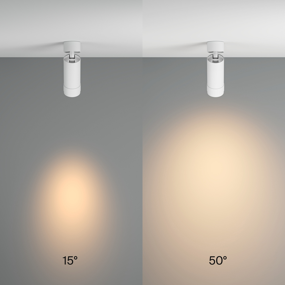 LED Laevalgusti suunatav FOCUS ZOOM 12W, 3000K, 15°-50°, valge - Image 4