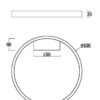 LED laevalgusti RIM 25W, Ø400mm, 3000K, 120°, messing - Image 6