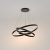 LED rippvalgusti RIM 115W kolme rõngaga, Ø800mm, 3000K, 120°, must
