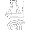LED rippvalgusti RIM 115W kolme rõngaga, Ø800mm, 3000K, 120°, must - Image 5