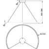 LED rippvalgusti RIM 81W, Ø1200mm, 3000K, 120°, messing - Image 4