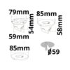 LED süvistrepivalgusti kate ümar 1, Sys-Wall68, IP44, Ø85mm, valge - Image 2