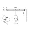 MAGNET LED siinivalgusti OSAKA 16W, 2700K, DALI DIM, Ø60x162mm, valge - Image 6