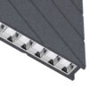 LED akustiline ripplineaarvalgusti DB160A 36W, CCT 3000K & 4000K, UGR<19, 1292x64x400mm, hall/must - Image 3