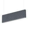 LED akustiline ripplineaarvalgusti DB160A 36W, CCT 3000K & 4000K, UGR<19, 1292x64x400mm, hall/must
