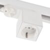 3F siini adapter pistikupesaga, valge