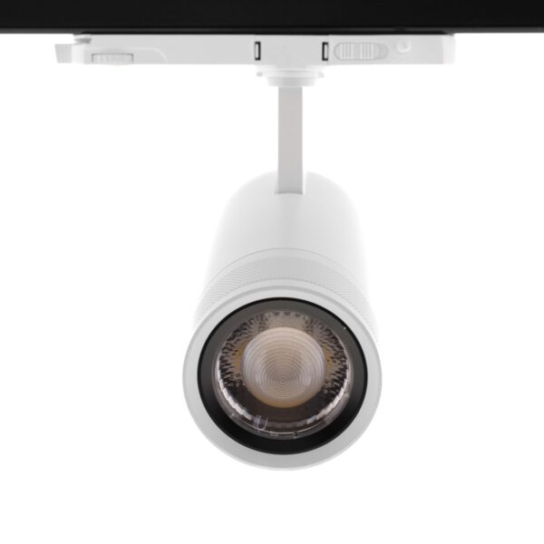 LED siinivalgusti NEW BONN ZOOM 30W, CCT 3000K-3500K-4000K, 15°-55°, korpusest dimmerdatav, 3F, valge