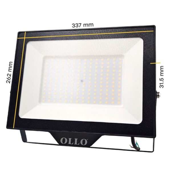 LED Prožektor OLLO 150W, 4000K, 20000lm, 110°, IP65, 337x262x31,5mm, must - Image 6