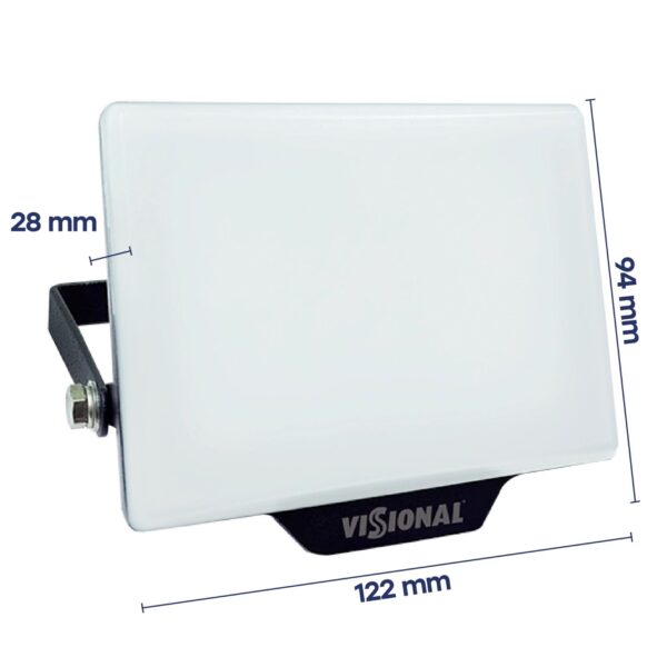 LED Prožektor VISIONAL PREMIUM 20W, 4000K, 2200lm, 120°, IP65, 122x94x28mm, must - Image 4