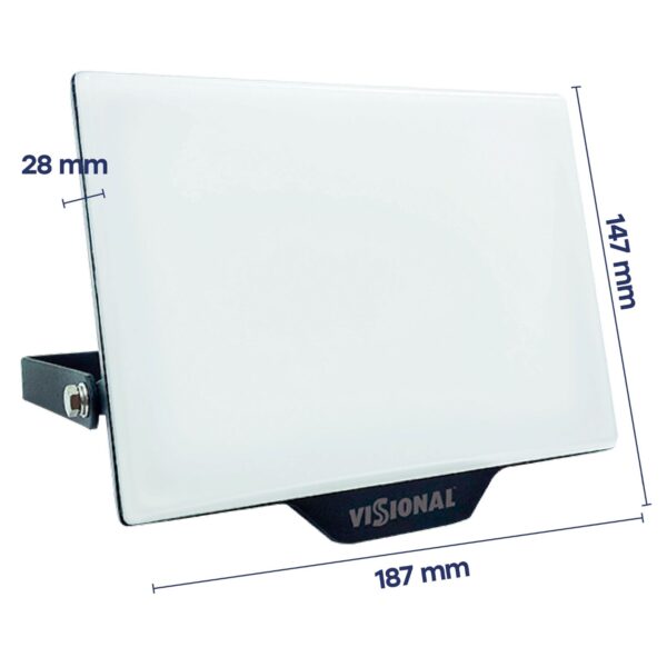 LED Prožektor VISIONAL PREMIUM 50W, 4000K, 5500lm, 120°, IP65, 187x147x28mm, must - Image 4