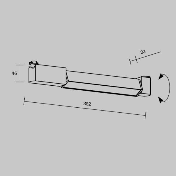 LED siinivalgusti BASIS 12W, 3000K, 780lm, 110°, 1F, must - Image 6