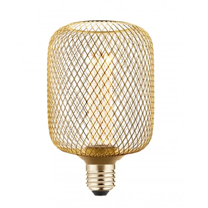 LED disainpirn GRID E27, 3,5W, 120lm, 1800K, 320°, DIM, kuld - Image 2