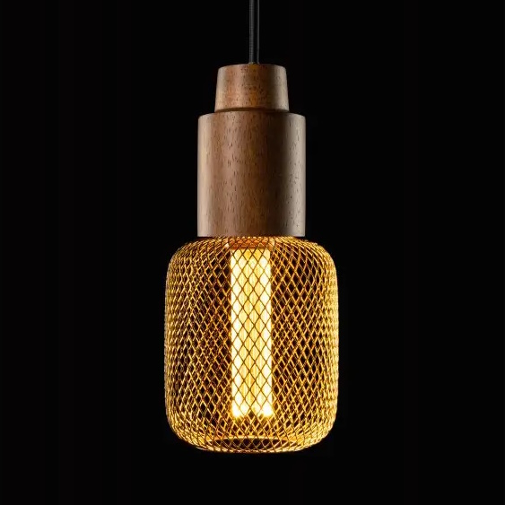 LED disainpirn GRID E27, 3,5W, 120lm, 1800K, 320°, DIM, kuld - Image 4