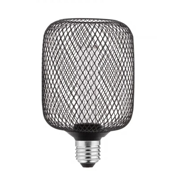 LED disainpirn GRID E27, 3,5W, 120lm, 1800K, 320°, DIM, must