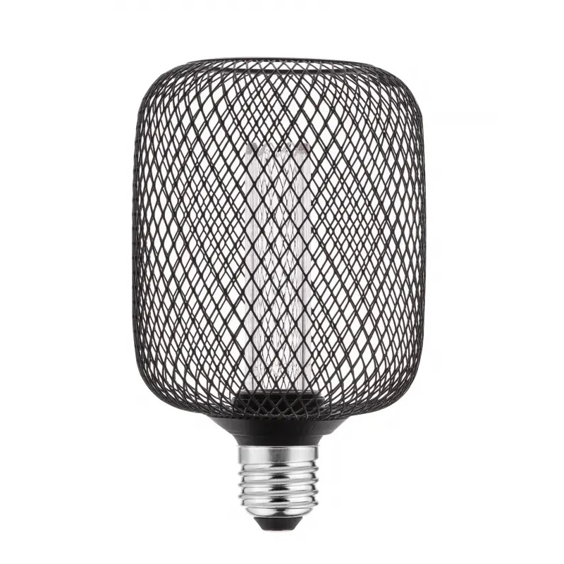 LED disainpirn GRID E27, 3,5W, 120lm, 1800K, 320°, DIM, must