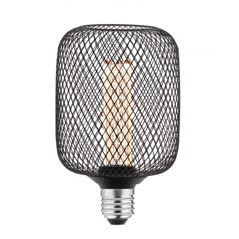 LED disainpirn GRID E27, 3,5W, 120lm, 1800K, 320°, DIM, must - Image 2