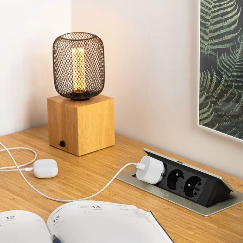 LED disainpirn GRID E27, 3,5W, 120lm, 1800K, 320°, DIM, must - Image 5
