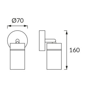 Lae- ja seinavalgusti suunatav TENOR GU10, IP44, valge