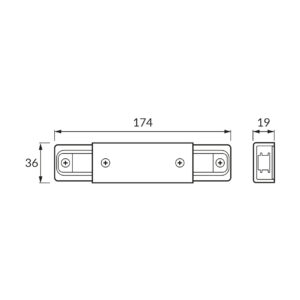 1F siini I-ühendus toitesisendiga, valge