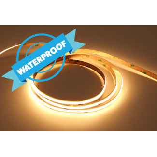 LED Riba COB 8W/m, 24V, 3000K, 97lm/W, 180°, IP65, lõige 5cm, 5000x10x4,5mm