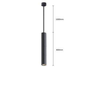 Rippvalgusti HARTHA, GU10, Ø53x400mm, must