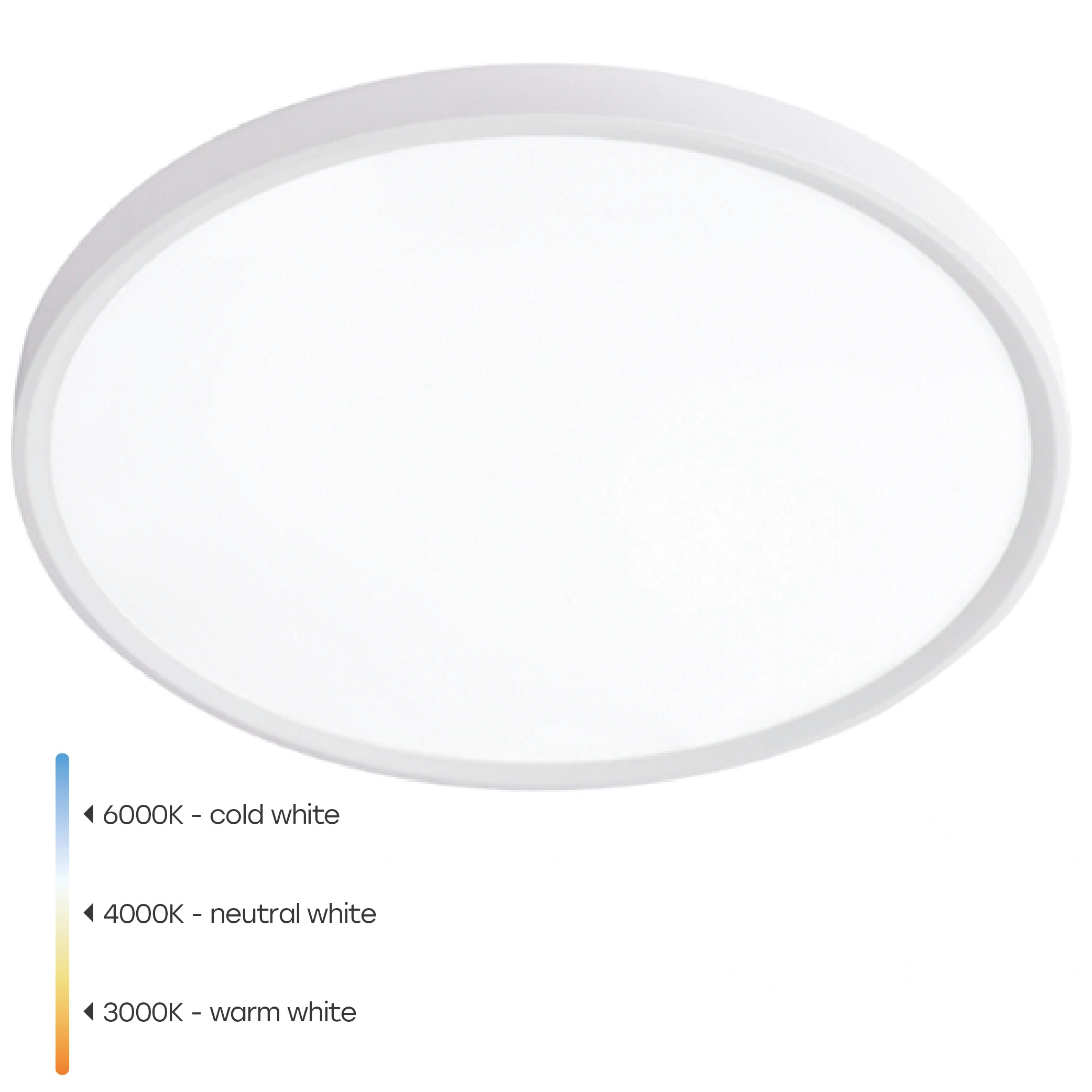 LED plafoonvalgusti Visional Professional 32W, 3CCT, 3840lm, IP44, Ø 400x25mm, valge - Image 2