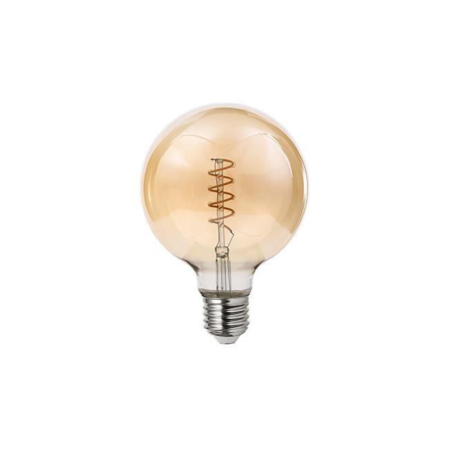 Pirn LED E27 Amber G95, 4W, 2200K, 400lm, 360°, Triac DIM
