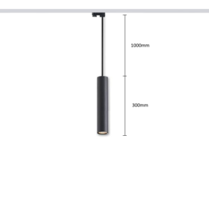 Rippsiinivalgusti HARTHA, GU10, Ø53x300mm, 3F, must