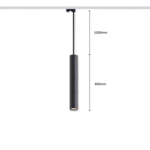 Rippsiinivalgusti HARTHA, GU10, Ø53x400mm, 3F, must
