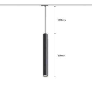 Rippsiinivalgusti HARTHA, GU10, Ø53x500mm, 1F, must