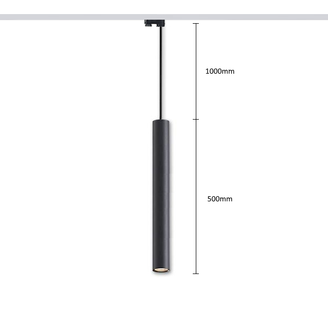 Rippsiinivalgusti HARTHA, GU10, Ø53x500mm, 3F, must - Image 2