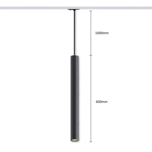 Rippsiinivalgusti HARTHA, GU10, Ø53x600mm, 1F, must