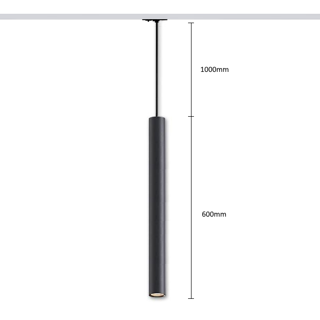 Rippsiinivalgusti HARTHA, GU10, Ø53x600mm, 1F, must - Image 2