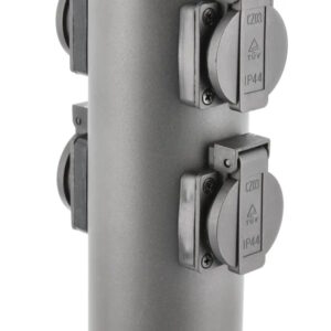 Aiapost CORTA 4xpistikupesaga, 360mm, max. 3500W, IP54, grafiithall