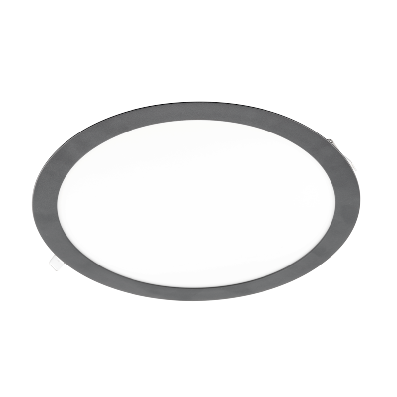 LED süvisvalgusti ORIS PLUS ümar 24W, 3000K, 2000lm, 120°, must