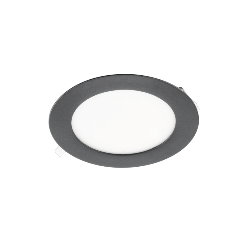 LED süvisvalgusti ORIS PLUS ümar 7W, 3000K, 560lm, 120°, must