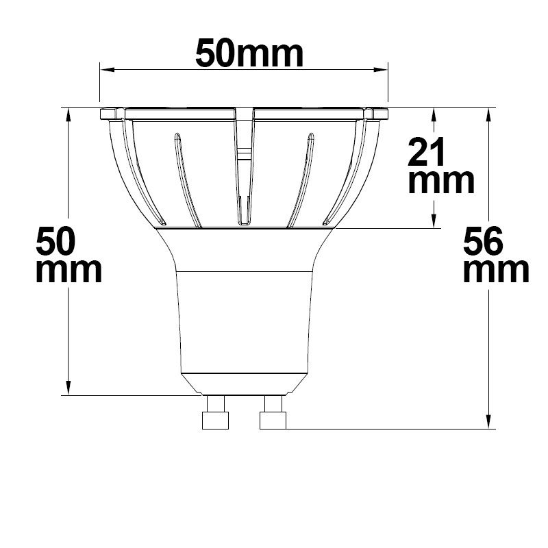 LED pirn GU10, 7W, 580lm, 3000K, 36°, DIM, CRI 98 - Image 3