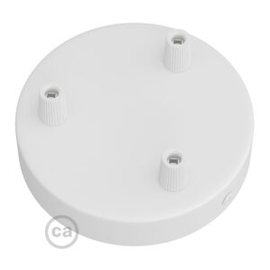 Rippvalgusti laerosett metall, ümar, 3-juhtmele, Ø120mm, conical, matt valge