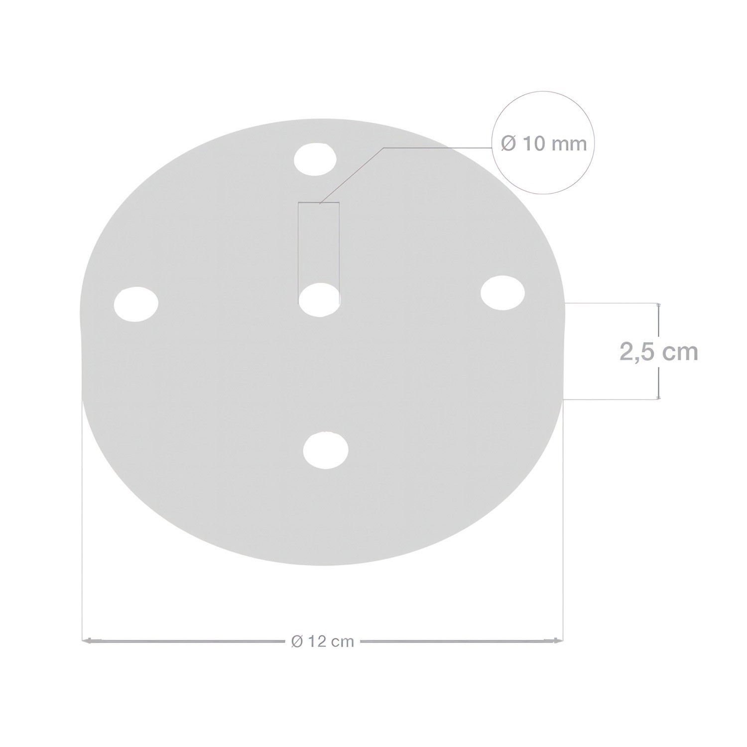 Rippvalgusti laerosett metall, ümar, 5-juhtmele, Ø120mm, conical, matt valge - Image 5
