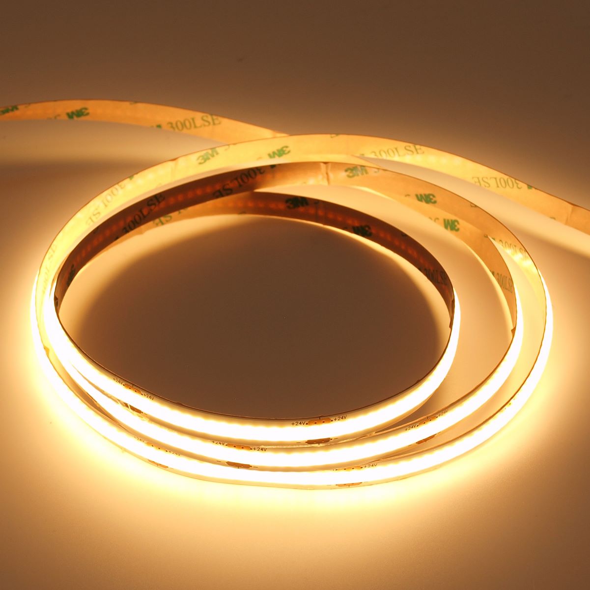 LED Riba COB 8W/m, 24V, 2700K, 85lm/W, 180°, lõige 5cm, 1000x8x2.2mm