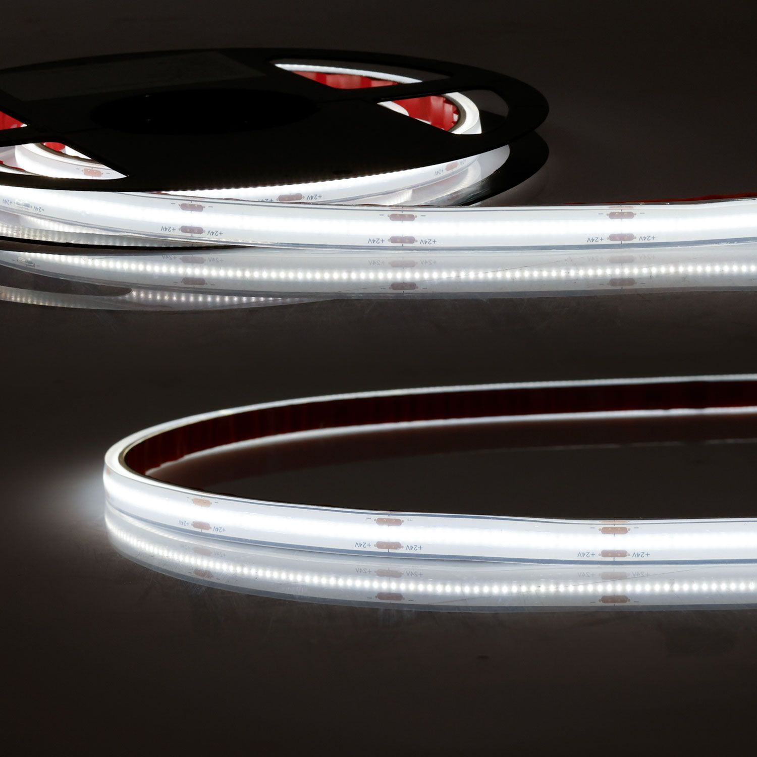 LED riba HT940 COB 14,4W/m, 24V, 4000K, 90lm/W, 110°, 100°C (kuumakindel), IP68, lõige 5cm, 5000x11x5mm