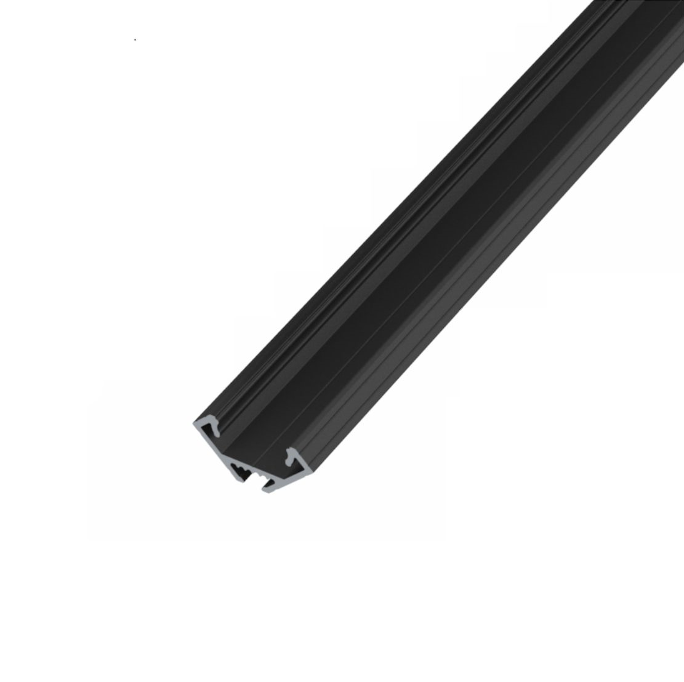 Alumiiniumprofiil GLC2 2m pinnapealne nurk 16,2x12x12x2020mm, must