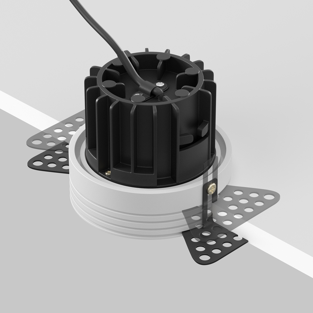 Süvisvalgusti TRIMLESS 12W sisseehitatav ümar, 3000K, 920lm, 50°, UGR<19, Ø74(115)x60mm, valge - Image 5