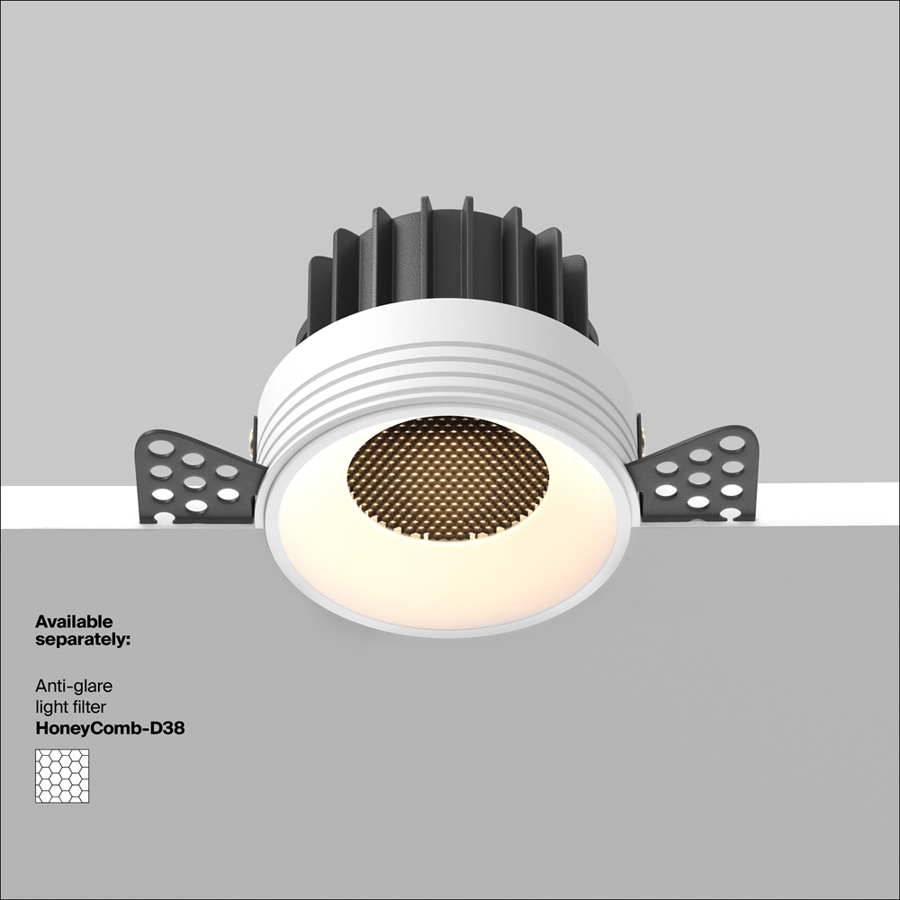 Süvisvalgusti TRIMLESS 12W sisseehitatav ümar, 3000K, 920lm, 50°, UGR<19, Ø74(115)x60mm, valge - Image 4