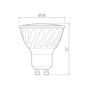 LED pirn GU10, 7W, 550lm, 3000K, 105°