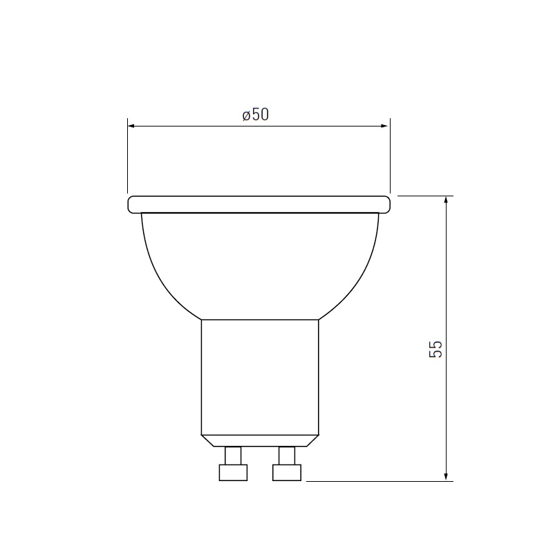 LED pirn GU10, 9,1W, 850lm, 3000K, 120° - Image 2